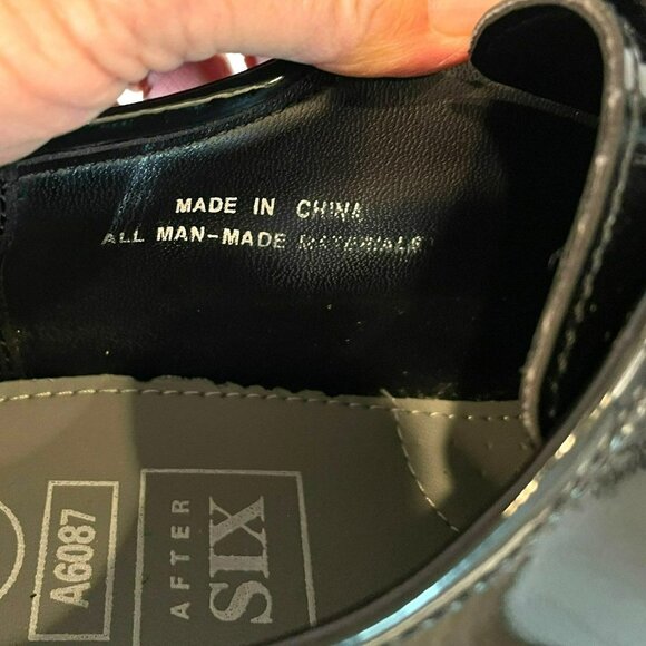 Barclay Shoe Co Jazz Oxford Men's After Six Black Patent Tuxedo Shoes Size 9.5 W - Picture 11 of 12